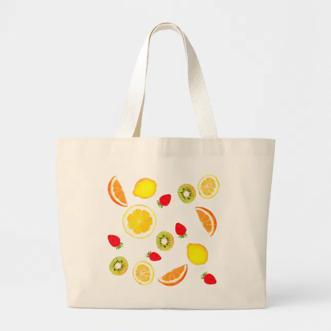 Fresh fruits  large tote bag