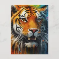 Colorful Tiger Postcard