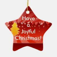 Have a Joyful Christmas Trees Red Ornament