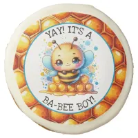 Honey bee themed Boy's Baby Shower Personalized Sugar Cookie