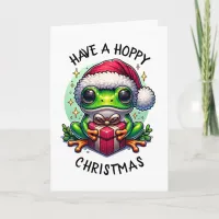 Have a Hoppy Christmas | Frog Pun Card