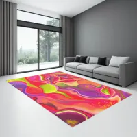 Unique colorful luxurious feminine elegant rug