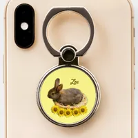 Cute baby rabbit - easter bunny   phone ring stand