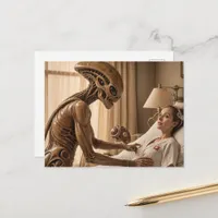 Alien Nurse Postcard