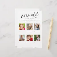 How Old Were They Photo Modern Bridal Shower Game 