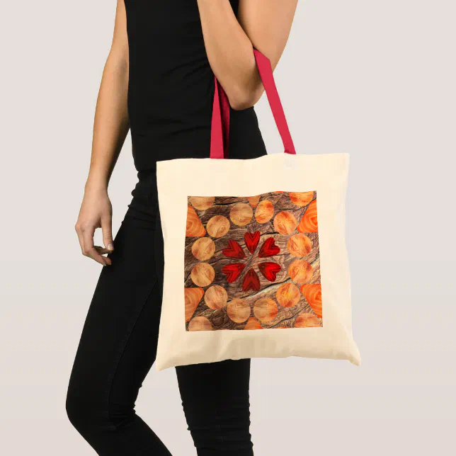 Cœurs et cercles en kal&#233;idoscope tote bag