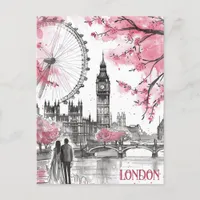 Romance in London Postcard