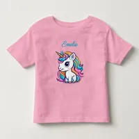 Cute Rainbow Unicorn Toddler T-shirt