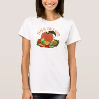 Peach on Earth Funny Christmas Pun T-Shirt