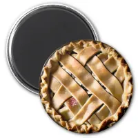 Apple Pie with a Fancy Crust Magnet