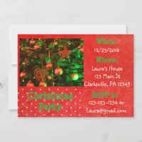 Red and Green Christmas Party Invitation