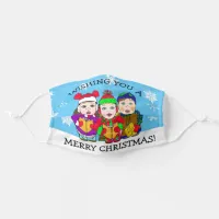 Merry Christmas Carolers Festive Holiday Adult Cloth Face Mask