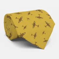 Spitfires in Flight War Planes Neck Tie