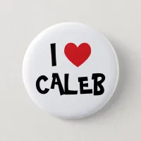 I Love Caleb Pinback Button