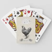 Mathemachicken Funny Math Chicken Pun Joke Poker Cards