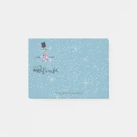 Magic and Wonder Christmas Snowman Blue ID440 Post-it Notes