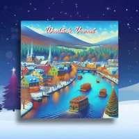 Woodstock, Vermont at Christmas time Card