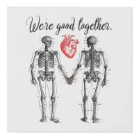 Skeletons Holding Hands Valentine