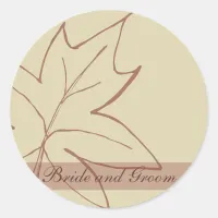 Fall Maple Leaf Wedding Envelope Seal