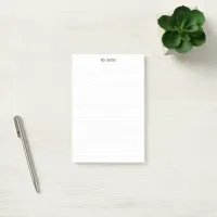 Simple Clean Minimalist Dotted Lines personalize Post-it Notes