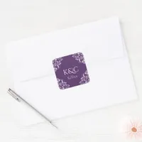 Elegant Wedding Label | Nadine - Plum Purple