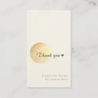 Elegant Glitter Gold Scannable QR Code Thank you Business Card