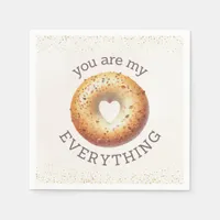 Funny Everything Bagel 'You Are My Everything' Napkins