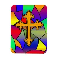 Stained Glass and Cross Magnet