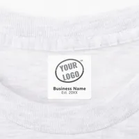 White Custom Logo Business Branding Fabric Apparel Labels