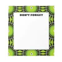 Stylish Boho Lime Green Pattern Don't Forget Notepad