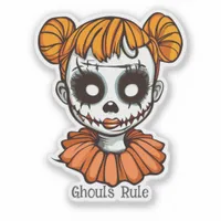 Spooky Zombie Girl Sticker