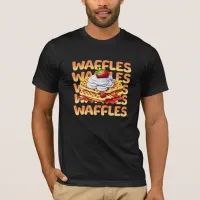 Stack of Waffles Covered in Strawberries T-Shirt