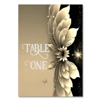 Elegant Gold Wedding Table Number