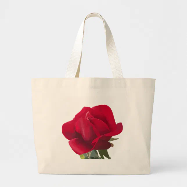 Rose rouge - Red rose  Large Tote Bag