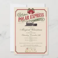 Polar Express Train Adventure Believe In Christmas Invitation