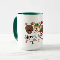 Merry Woofmas Typography Mug