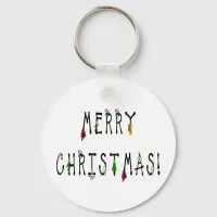 Merry Christmas Decoration Font Keychain