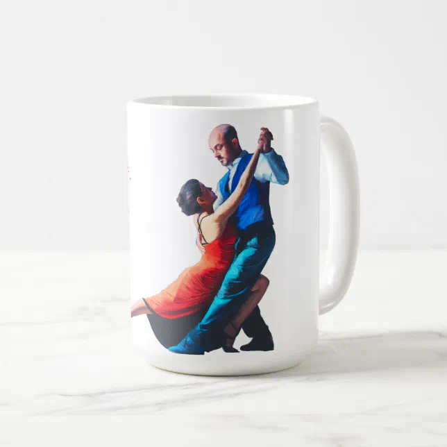 Tango dancers - hand painting  coffee mug
