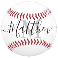 Personalize Monogram Initial Name Softball