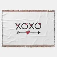 XOXO Valentines Throw Blanket