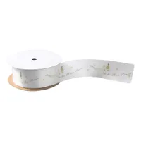 Floral Violins Gold Music Notes Christmas Holiday Satin Ribbon