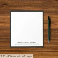 Elegant Black and Gold Business Notepad