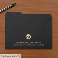 Monogrammed Business File Folder