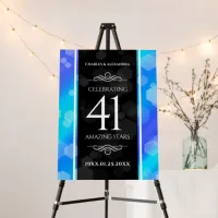 Elegant 41st Blue Topaz Wedding Anniversary Foam Board
