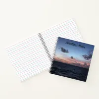 Scenic Caribbean Sunset near Tobago Notebook