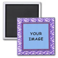 Purple Sculptured Photo Frame Magnet