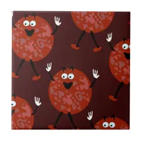 Pepperoni Tony Pattern Ceramic Tile