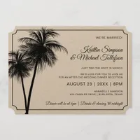 Destination Palm Tree Invitation | Black on Kraft