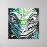 Reptilian Lizard Man Alien Extraterrestrial Being  Canvas Print