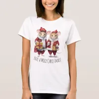 Cute Christmas Mouse Mice Chrismassy Sweet Animal T-Shirt